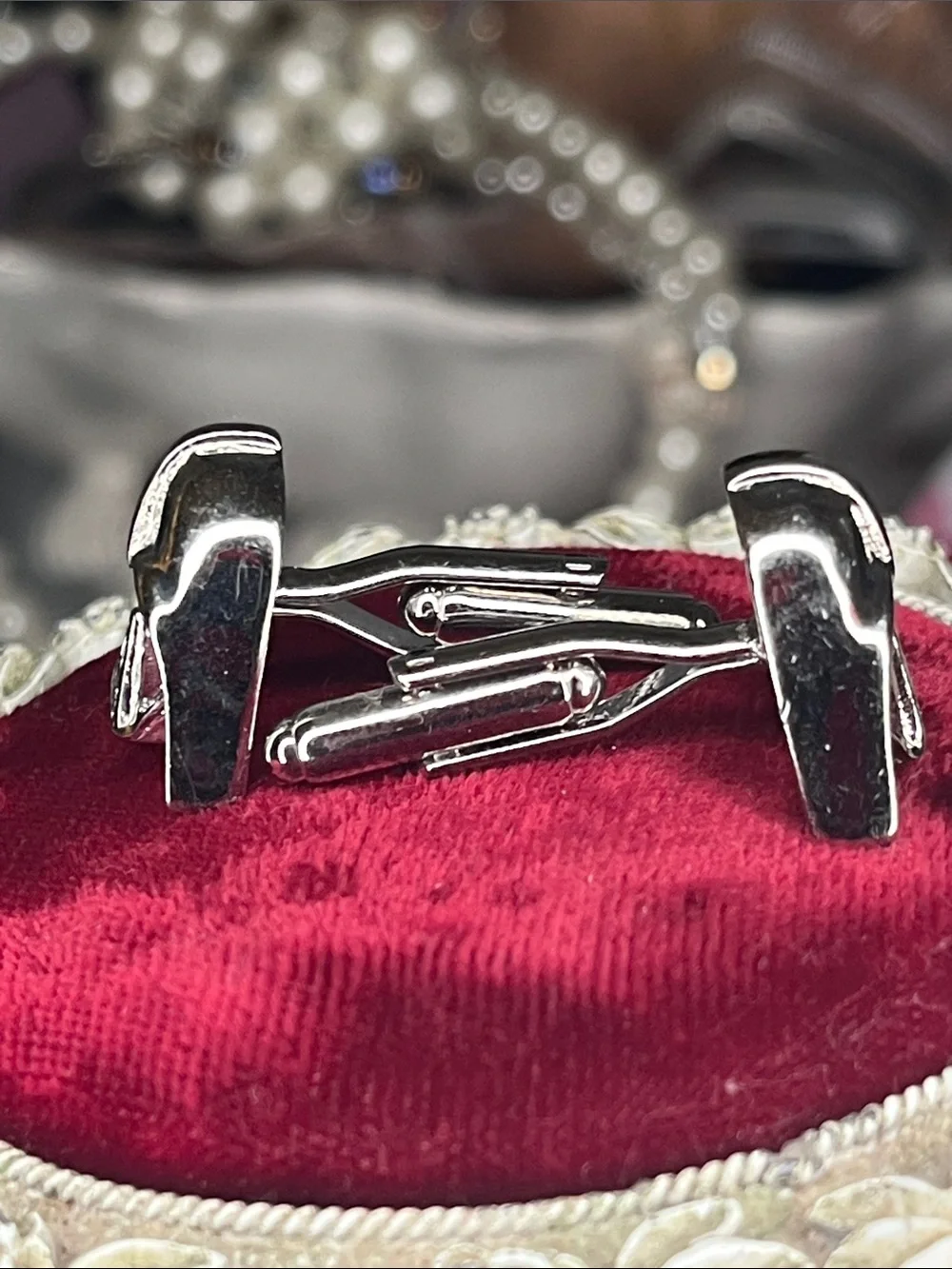 Silver Darth Vader Helmet Cufflinks - Men Accessories